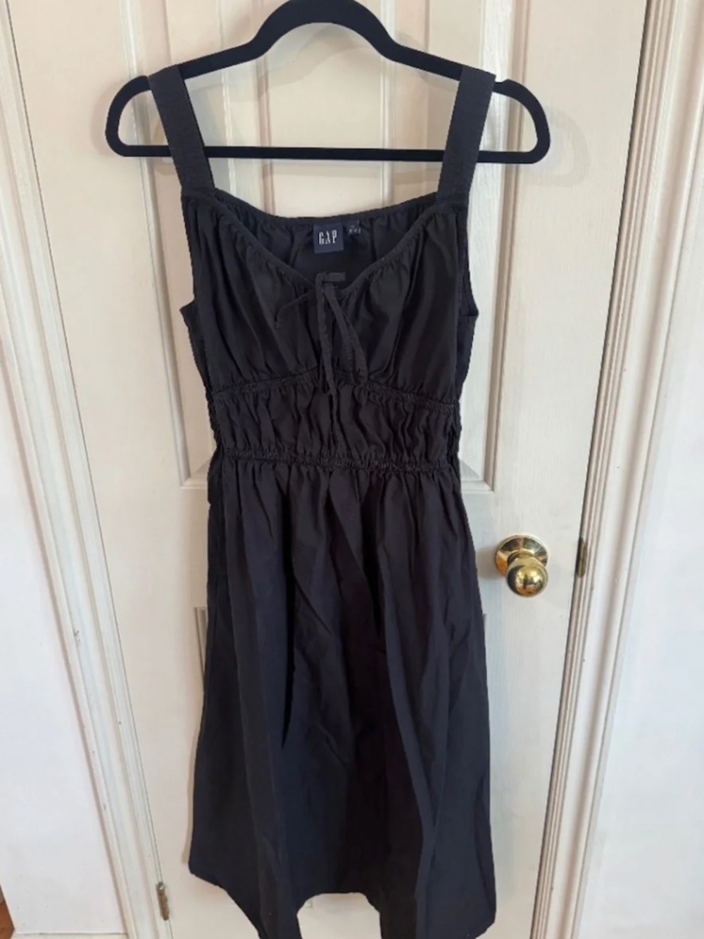 Black GAP Midi Dress - poplin material Bardot style * accepting offers